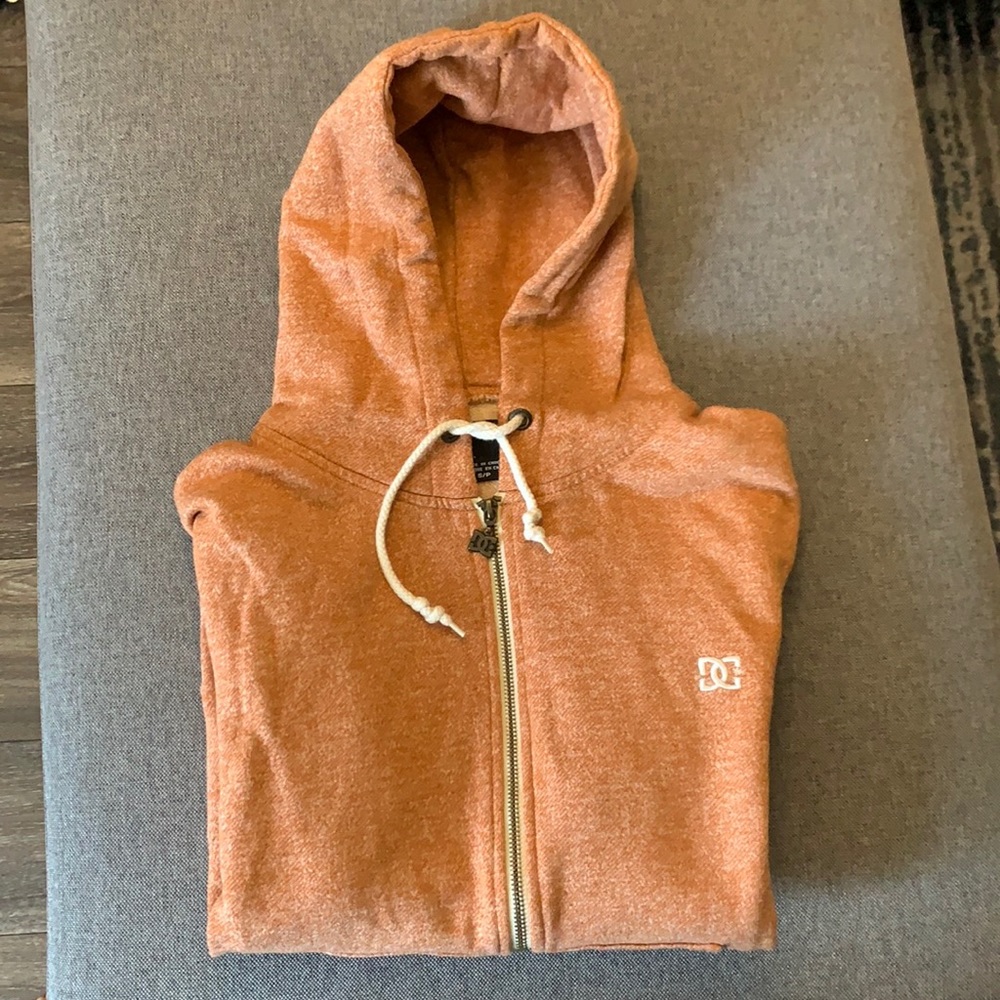 Men’s S DC Orange S Zip-up Hoodie